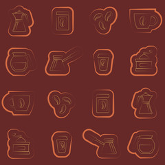 Seamless background with coffee