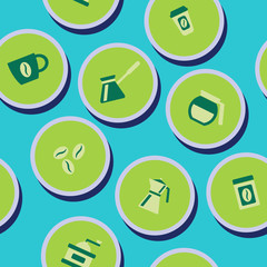 Seamless background with coffee