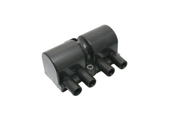 new car parts on a white background