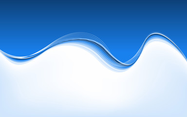 Waves and Lines Background. Vector Illustration