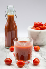 Tomatensaft, Tomaten, Flasche, Glas