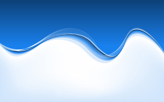 Waves and Lines Background. Vector Illustration