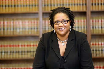 Young attractive African American Female Lawyer - obrazy, fototapety, plakaty