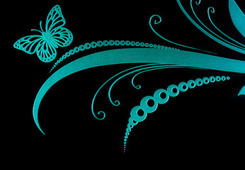 Highlighted laser engraving on glass surface