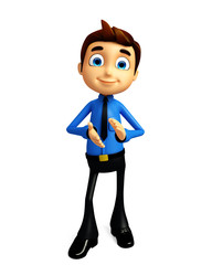 Businessman with clapping hand