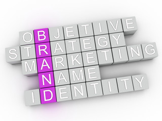 3d image Brand  issues concept word cloud background