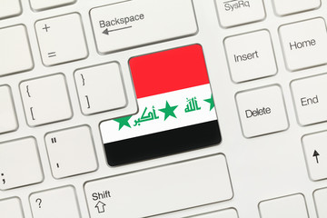 White conceptual keyboard - Iraq (key with flag)