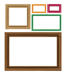 Wooden colored vintage frames