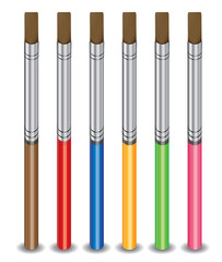 Different color of paintbrushes