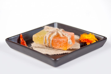 Soap on a white background