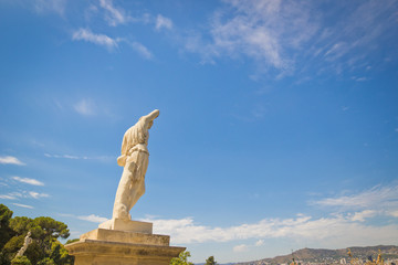 beautiful views on a summer day in Barcelona
