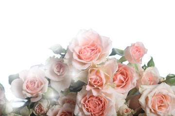 Obraz na płótnie Canvas Bouquet of beautiful pink roses