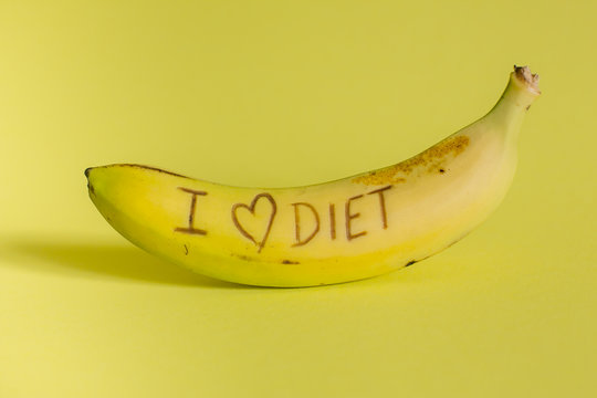 i love diet sign fresh and tasty banana