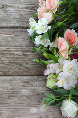 Bouquet of pink and white flowers