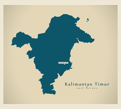 Modern Map - Kalimantan Timur ID