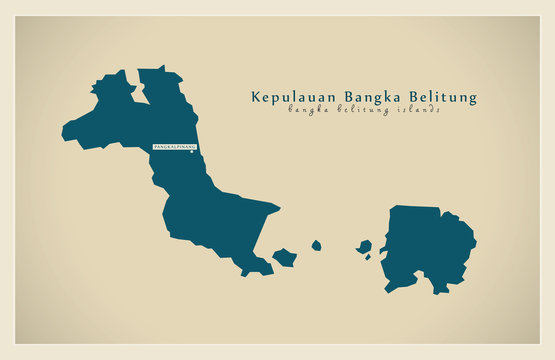 Modern Map - Kepulauan Bangka Belitung ID