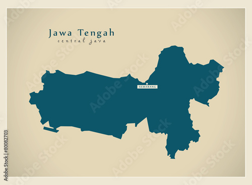  Modern Map Jawa  Tengah  ID Stock image and royalty free 