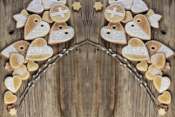 gingerbread heart-shaped