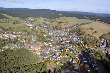 Luftbild Schmiedefeld am Rennsteig