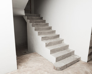 concrete staircase under construction