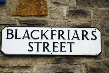 Blackfriars Street sign in edinburgh