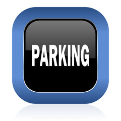parking square glossy icon