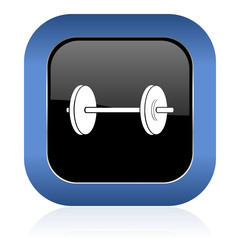 fitness square glossy icon