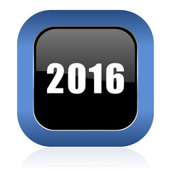 new year 2016 square glossy icon new years symbol