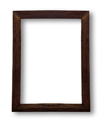 Wood frame on white