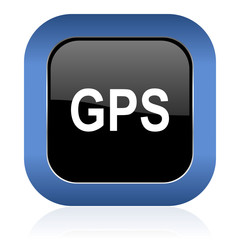 gps square glossy icon