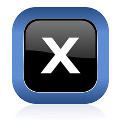 cancel square glossy icon