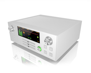 stereo hi-fi receiver  ,on white background