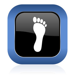 foot square glossy icon