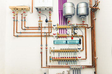 independent heating system in boiler-house