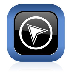 navigation square glossy icon