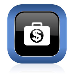financial square glossy icon