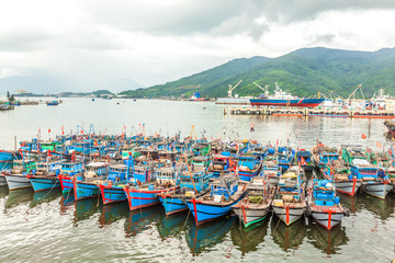 Fototapeta na wymiar The fishing port of Vietnam