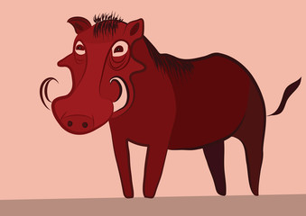 Смешной бородавочник