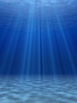 Fototapeta Blue sea underwater.