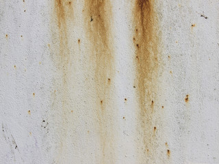 Rust on a painted metal plate