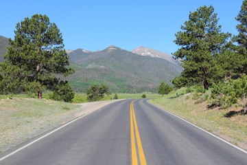 Rocky Mountains road, USA