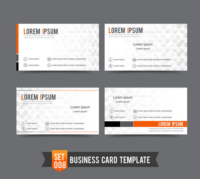 Business Card template set  008 Clear and minimal design