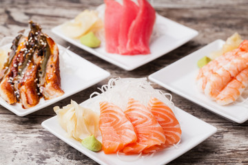 delicious mixed sashimi