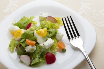 Salad with eggs