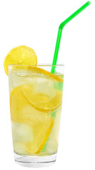 Lemonade with ice cubes