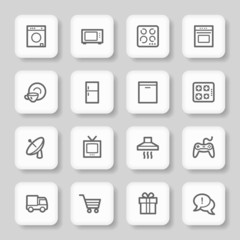 Home Appliance web icons set