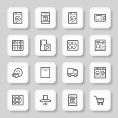 Kitchen Appliances Web Icons