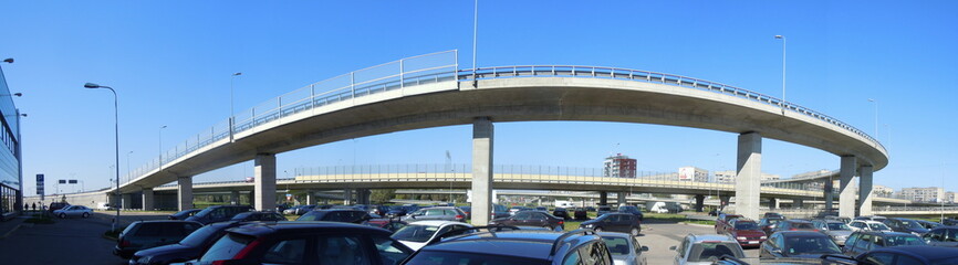 Fototapeta premium Panoramic wiev of overpass
