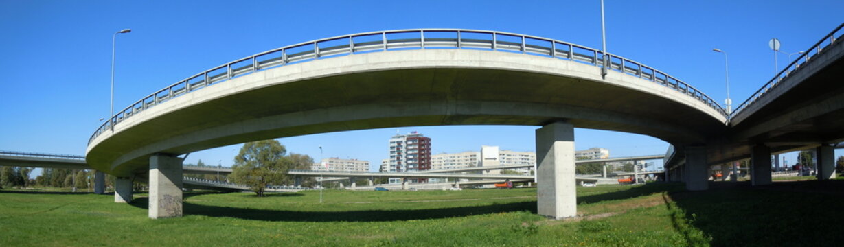 Panoramic wiev of overpass