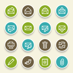 Email web icons set